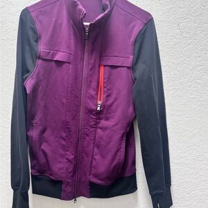 Purple and Black Zip-Up Jacket‎